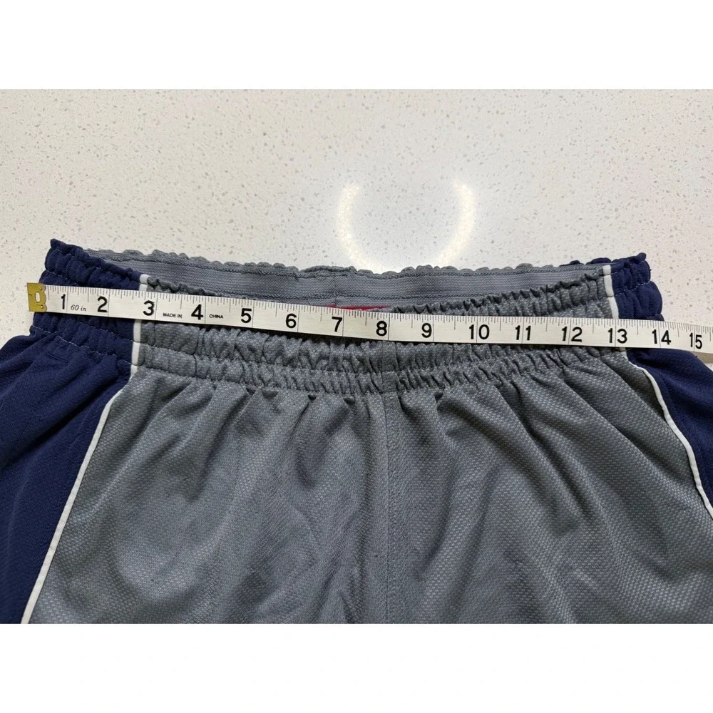 Jordan Mens Dri-FIT Mesh Basketball Shorts Grey Navy Blue Jumpman Size M